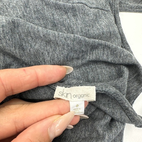 Skin Organic Cotton Slip Dress Dark Gray Size 0 - Picture 9 of 11
